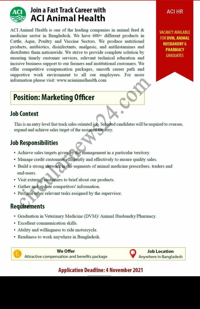 ACI Limited Job Circular 2021-www.aci-bd.com